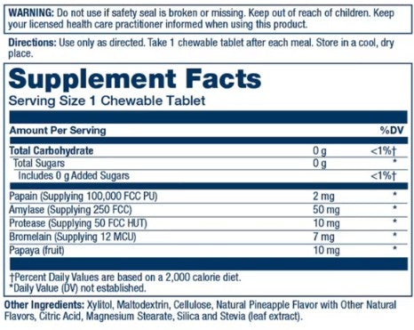 Papaya Enzyme Pineapple Chewable Tablets by Solaray