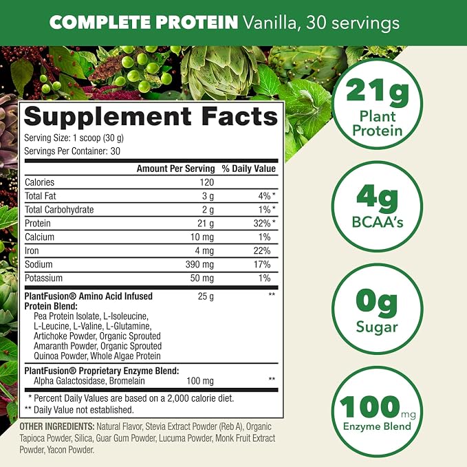 Complete Vegan Protein Vanilla Bean by Plant Fusion