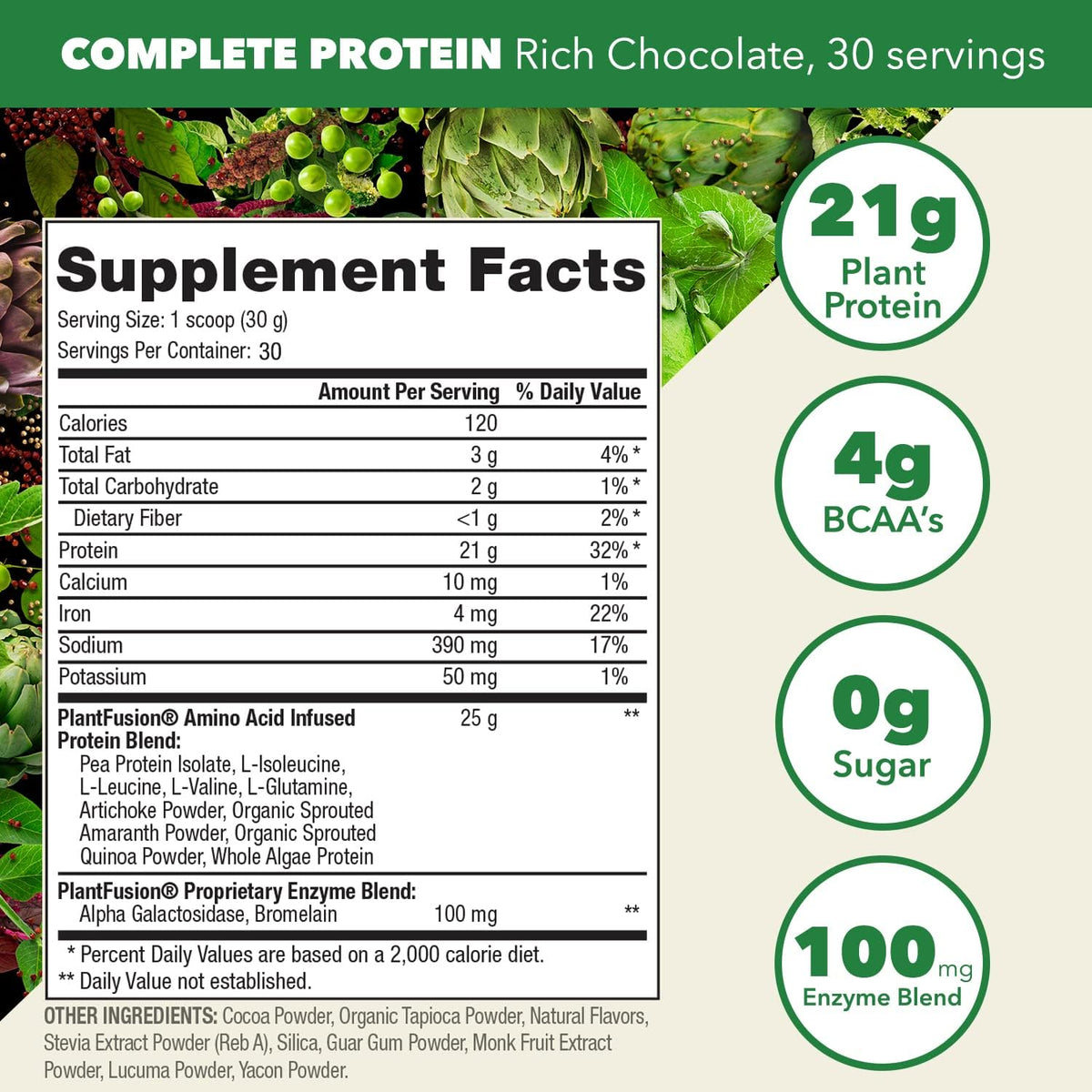 Complete Vegan Protein Chocolate by Plant Fusion