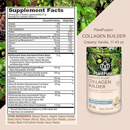 Complete Plant Collagen Builder Vanilla Bean by Plant Fusion