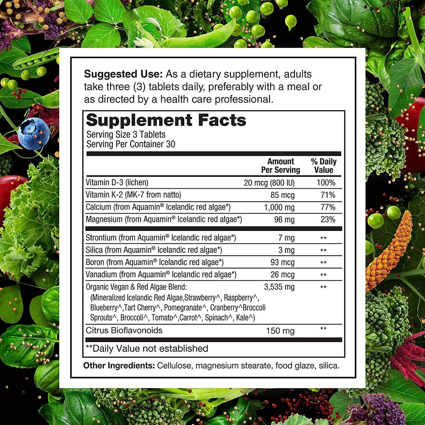 Vegan Plant Based Calcium Tablets by Plant Fusion