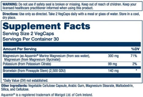 Magnesium Potassium Asporotates with Bromelain Capsules by Solaray