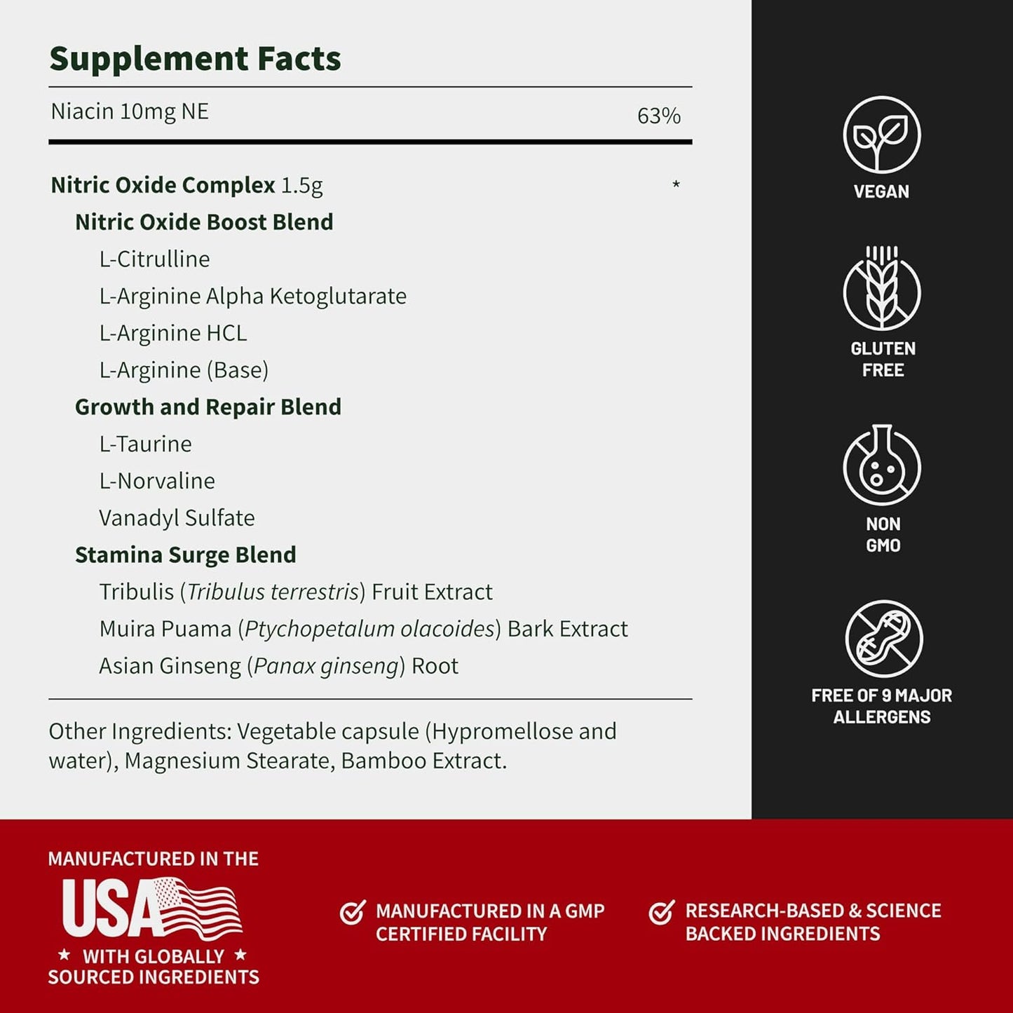Nitric Oxide Booster Capsules by Snap Supplements