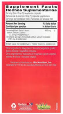 Fermented Black Garlic Capsules by BioNutrition