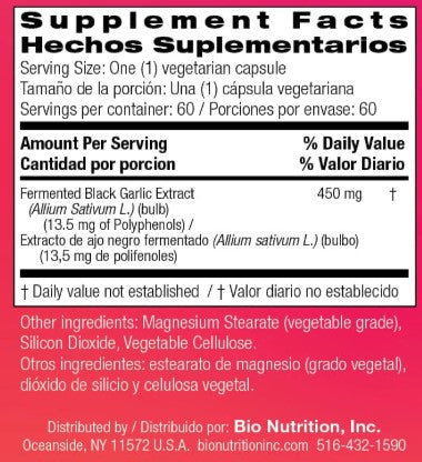 Fermented Black Garlic Capsules by BioNutrition