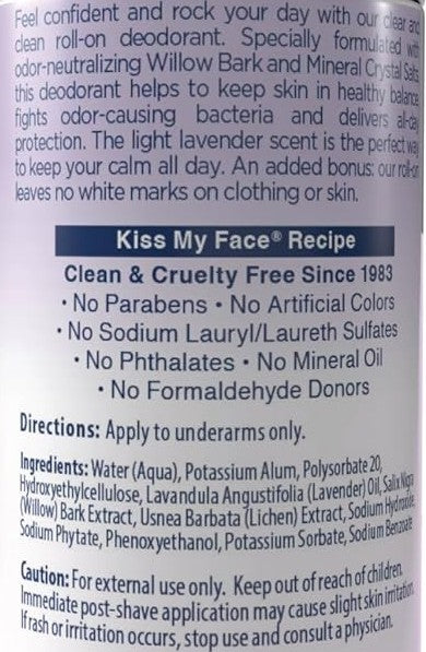 Liquid Rock Roll On Lavender Deoderant by Kiss My Face