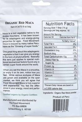 Organic Red Maca Powder by The Food Movement