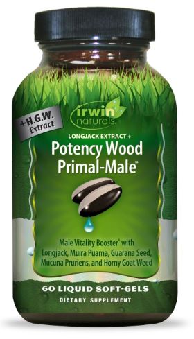 Longjack Extract + Potency Wood Pimal-Male Softgels by Irwin Naturals