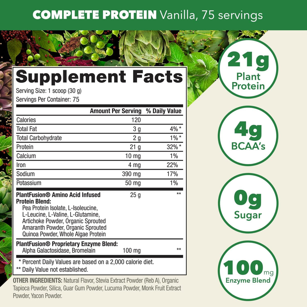 Complete Plant Protein Creamy Vanilla Bean by Plant Fusion