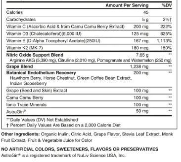 Ultimate Nitric Oxide Powder Juicy Grape by Bionox
