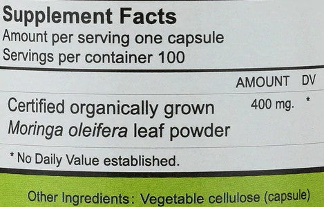 Organic Moringa Capsules by The Food Movement