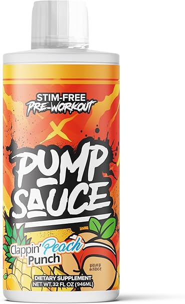 Pump Sauce Clappin Peach Punch Liquid Preworkout by Pump Sauce