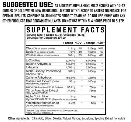 HWMF PreWorkout Blue Colada by Axe & Sledge