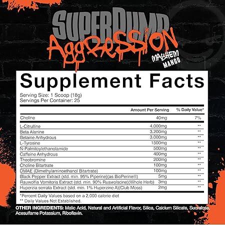 SuperPump Aggression PreWorkout Mango by Gaspari