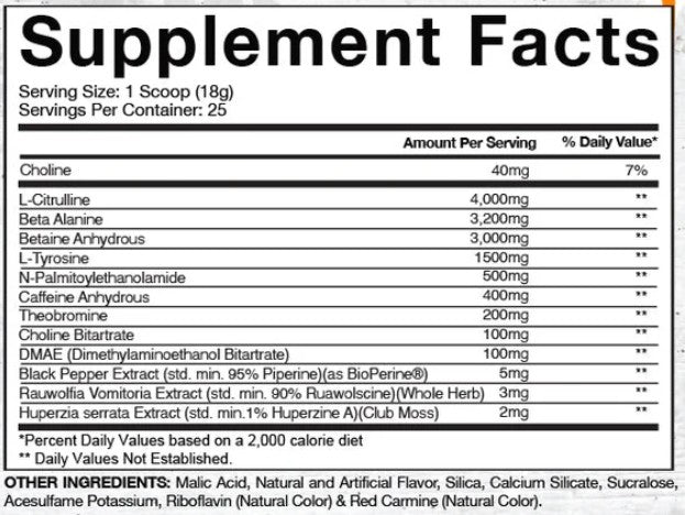 SuperPump Aggression PreWorkout Mango by Gaspari
