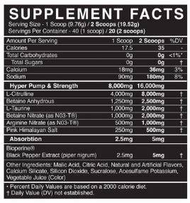 Pump PreWorkout Razz Mango Sherbet by BlackMarket