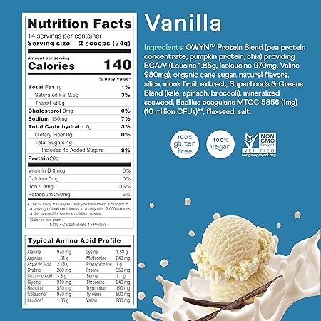 Plant Protein Vanilla by OWYN