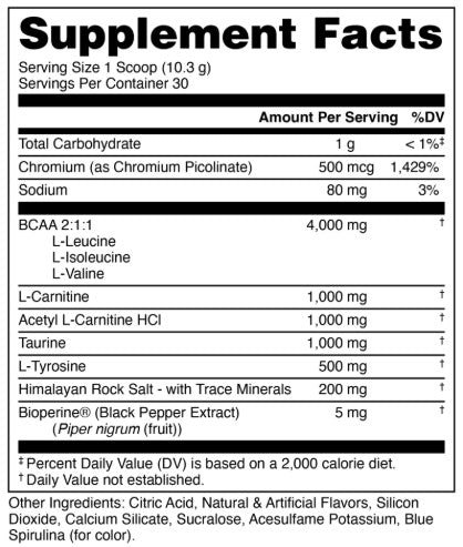 Racked BCAA Rocket Pop Powder by Bucked Up