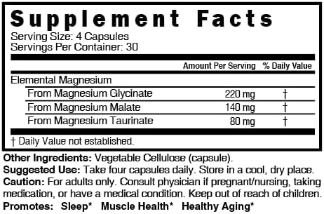 Triple Magnesium Capsules by Nature's Fusions