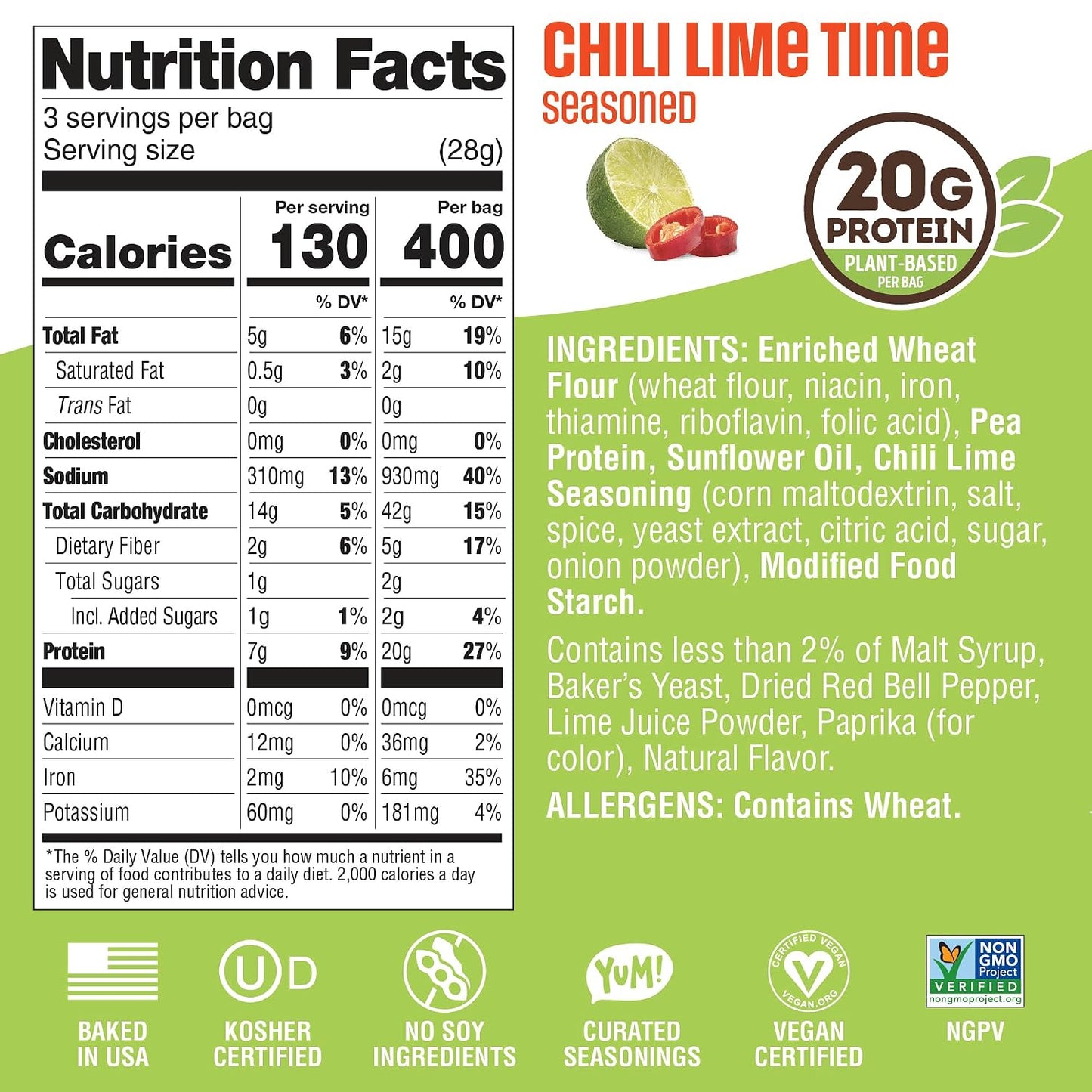 Fitzels Chili Lime Time Pretzels by Lenny & Larry's