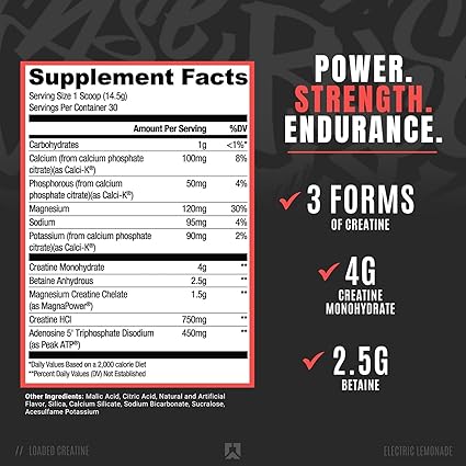Loaded Creatine Electric Lemonade by Ryse