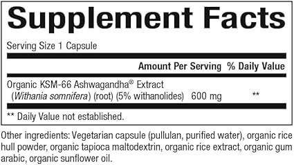 Ashwagandha 600mg Capsules by Natural Factors