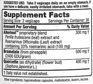 Allerfin Seasonal Support Capsules by Quality of Life