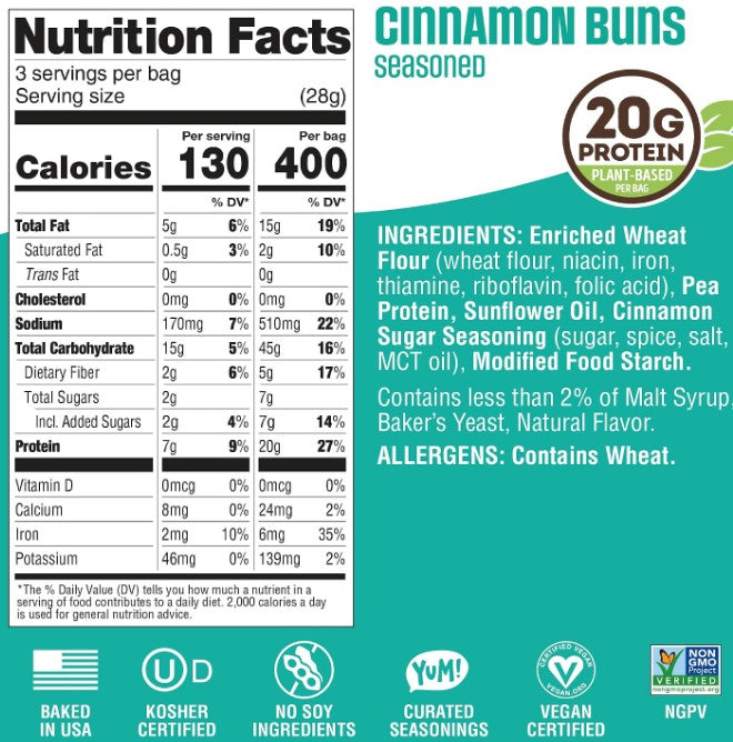 Fitzels Cinnamon Bun Pretzels by Lenny & Larry's