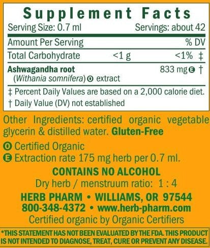 Alcohol Free Ashwagandha Extract by Herb Pharm