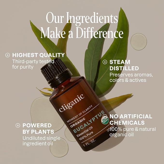 Organic Eucalyptus Essential Oil by Cliganic