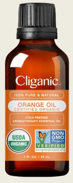 Organic Orange Essential Oil by Cliganic