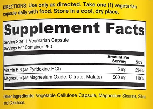 Renewing Magnesium 500mg Capsules by Nature's Life