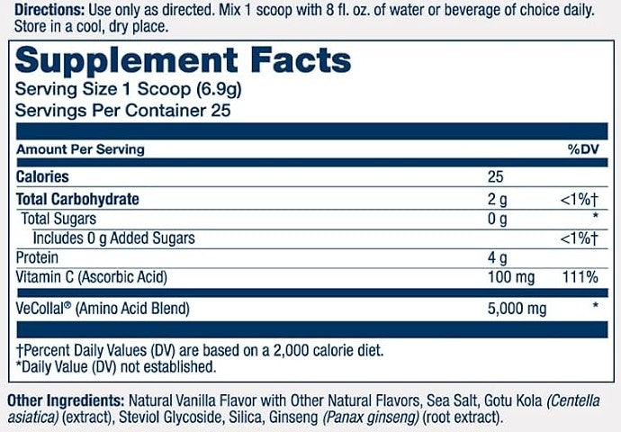 Vegan Collagen Booster Vanilla Powder by Solaray