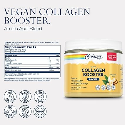 Vegan Collagen Booster Vanilla Powder by Solaray