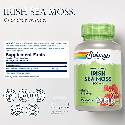 Irish Sea Moss 500mg Capsules by Solaray