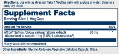 Saffron Extract 30mg Capsules by Solaray