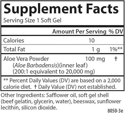 Golden Aloe Softgels by Carlson Labs