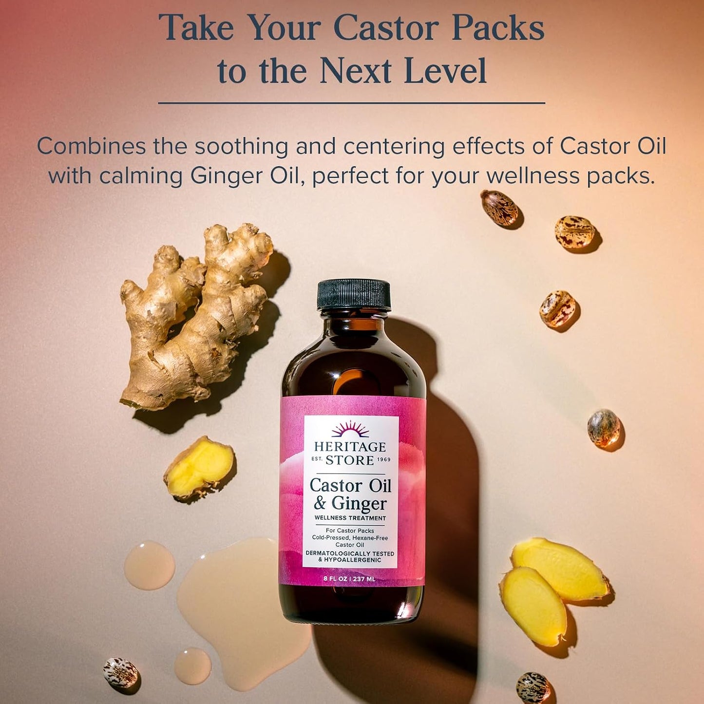 Castor Oil & Ginger Carrier Oil by Heritage Store