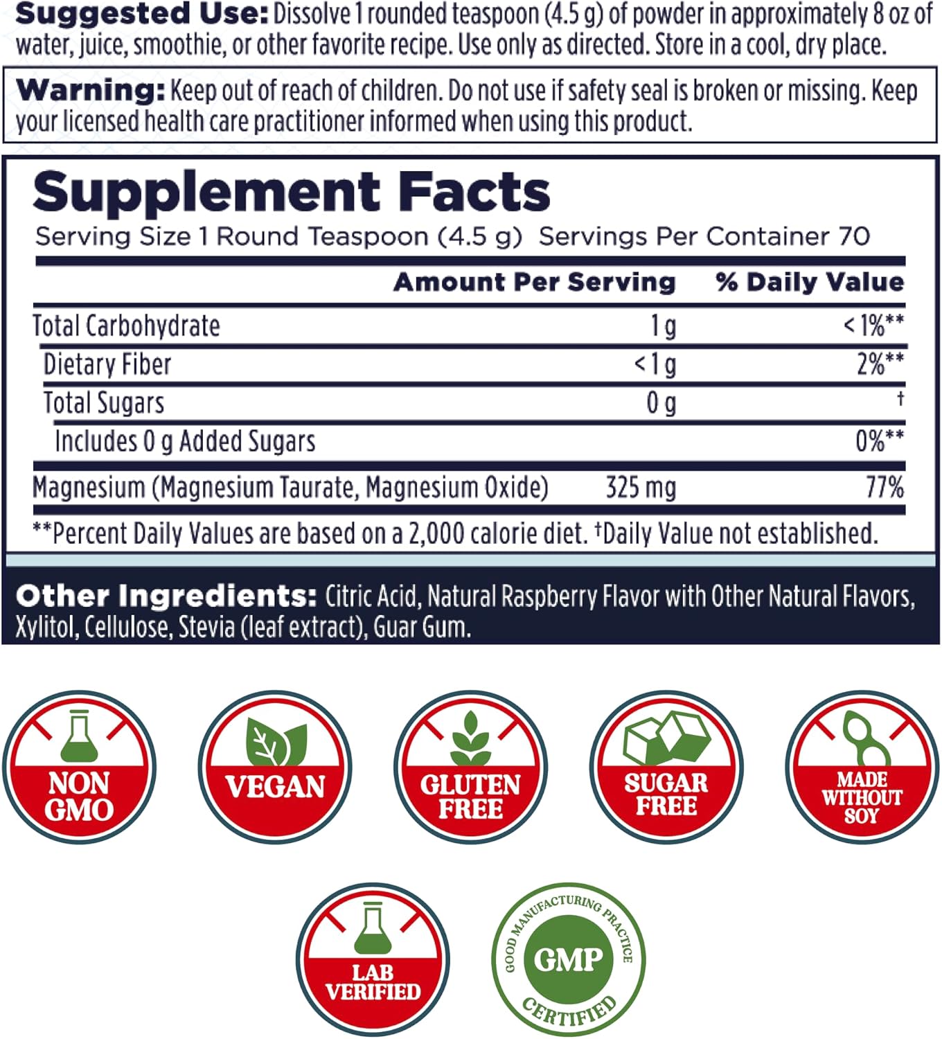 Heart Magnesium Red Raspberry Powder by Kal