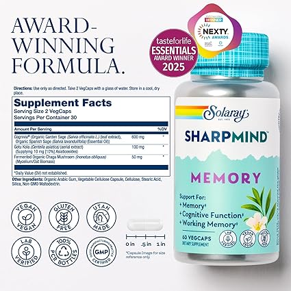 Sharp Mind Memory Capsules by Solaray