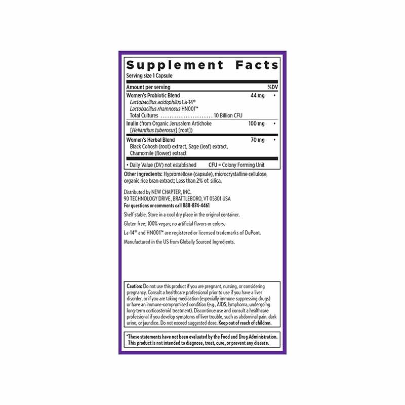 All Flora Probiotic Menopause Balance Capsules by New Chapter