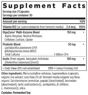 All Flora Probiotic Enzyme Complex Capsules by New Chapter