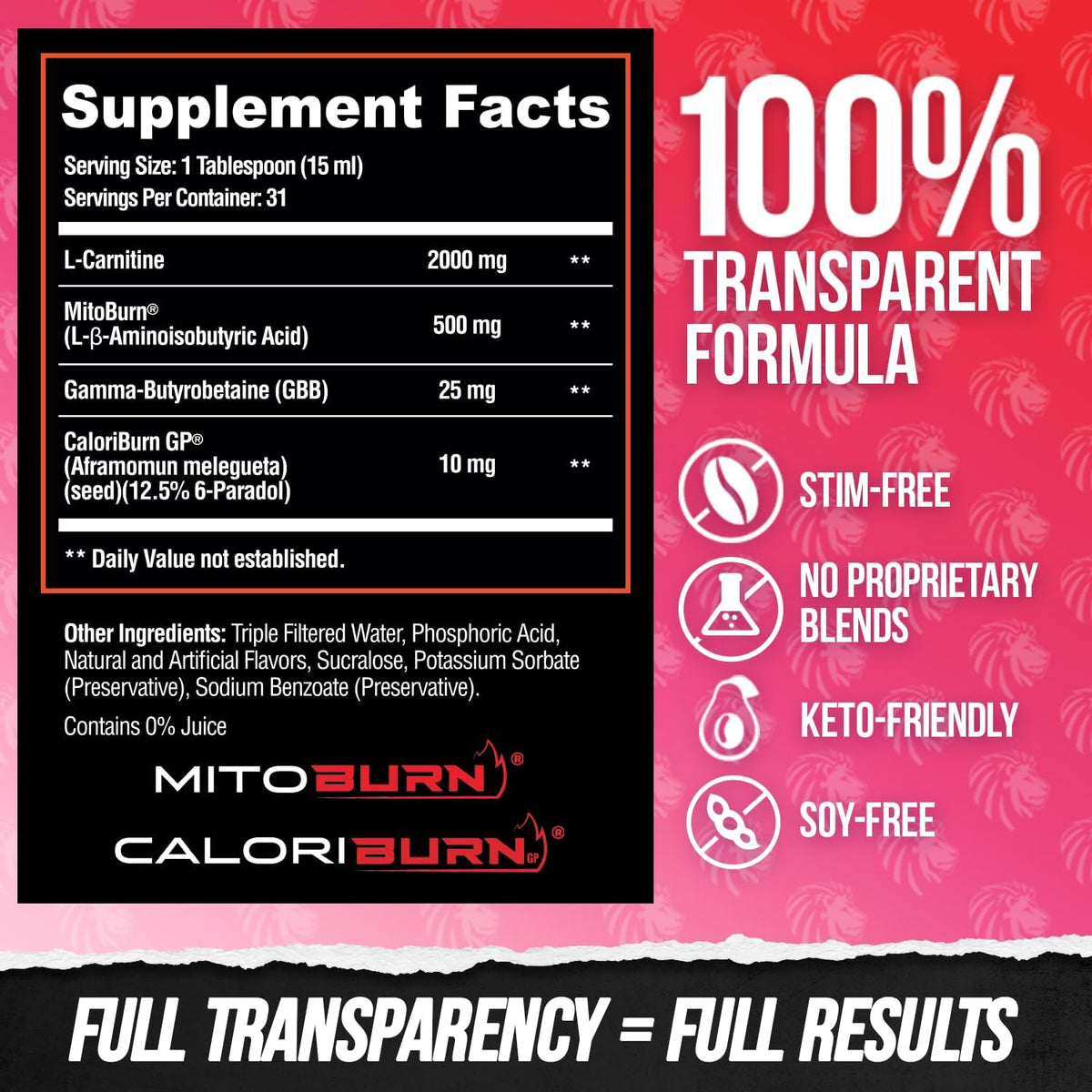 Burn2O Thermogenic Liquid Shred Berry by Alpha Lion