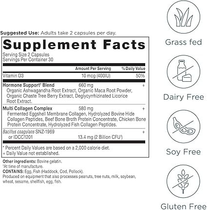 Hormone Balance + Collagen Capsules by Ancient Nutrition