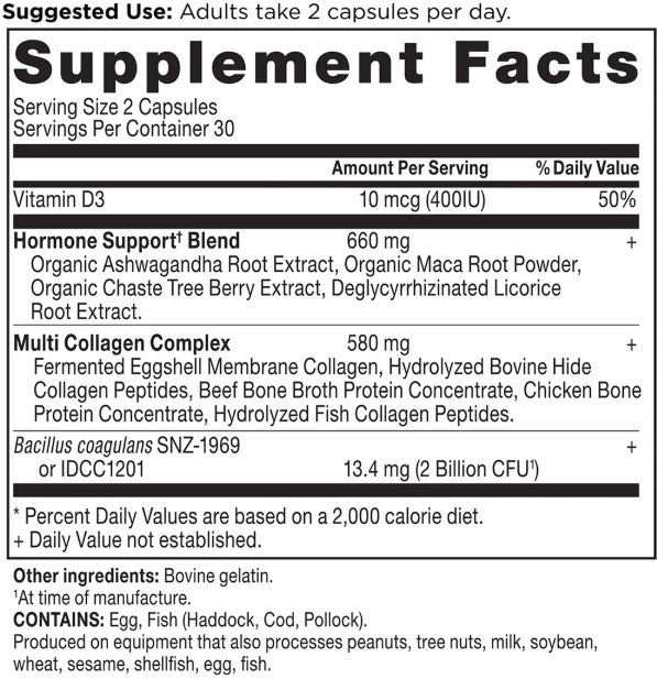 Hormone Balance + Collagen Capsules by Ancient Nutrition