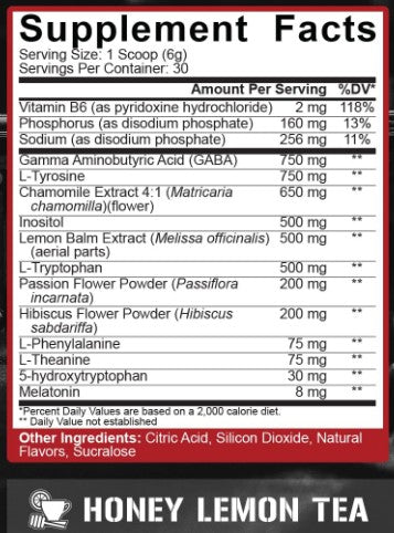 Knocked Out Powder Sleep Aid Honey Lemon Tea by 5% Nutrition