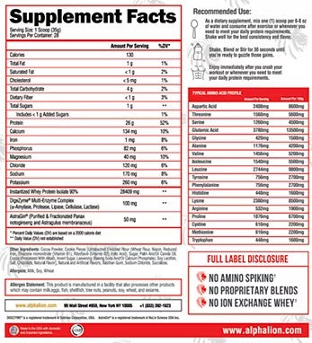 Super Human Whey Isolate Protein Cocoa Gains by Alpha Lion