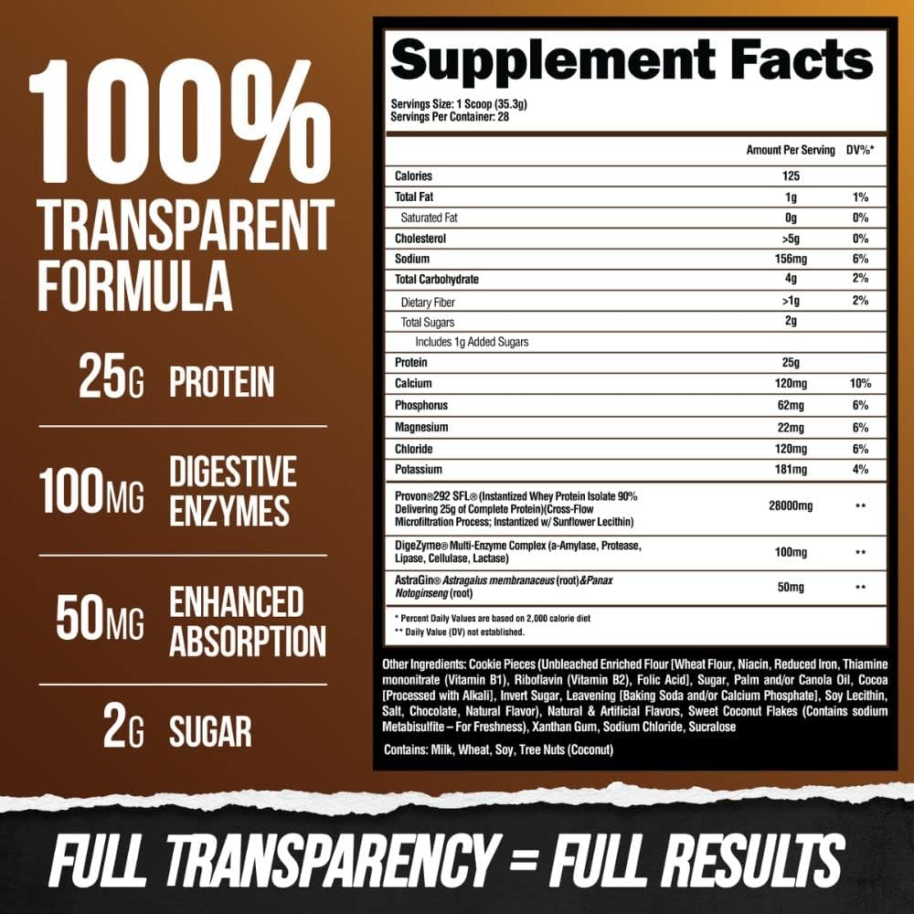 Super Human Whey Isolate Protein Anabolic Cookie Collision by Alpha Lion
