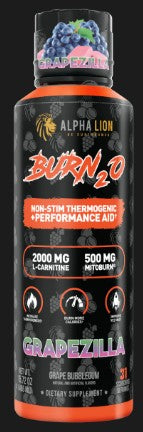 Burn2O Non Stim Thermogenic GrapeZilla Liquid by Alpha Lion