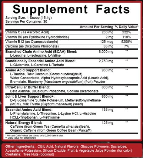 All Day You May Caffeinated BCAA Fruit Punch by 5% Nutrition